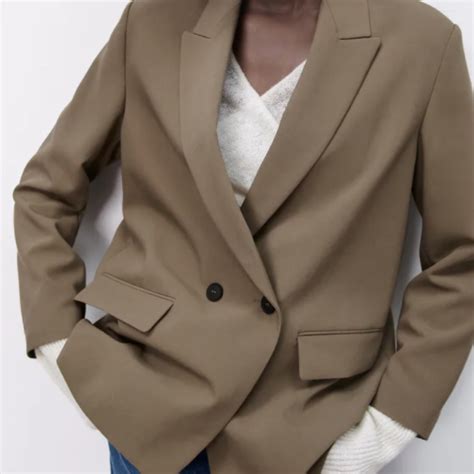 blazer khaki zara